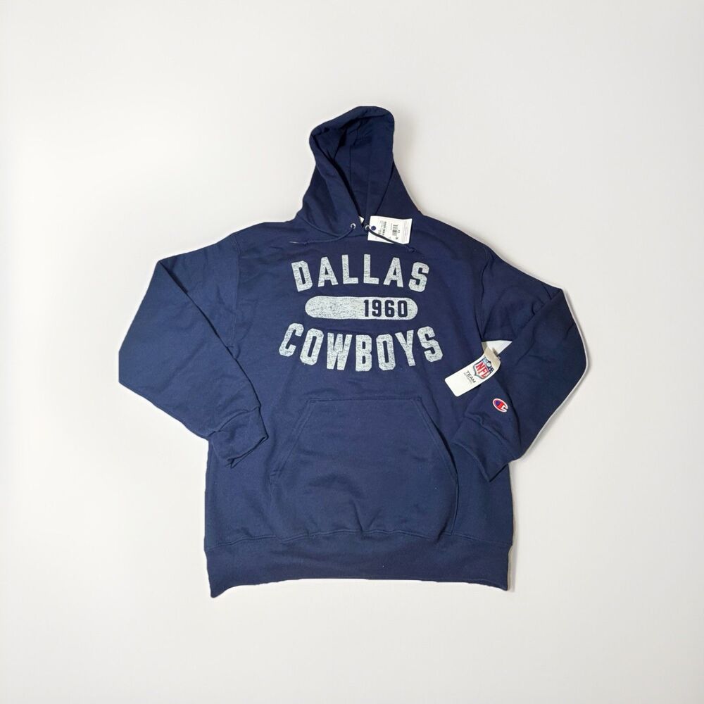 NWT Dallas Cowboys Champion Hoodie Navy Blue Sweatshirt Men’s Medium NFL